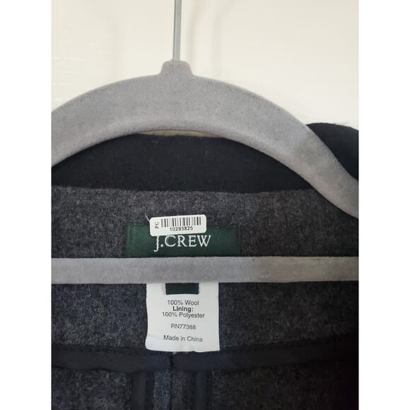 J. Crew Tuxedo 100% Wool Grey Black Preppy 1-Button Jacket Blazer, Women's 12 - Picture 3 of 13